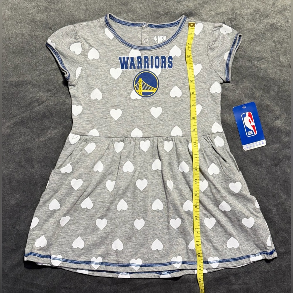 NBA Golden State Warriors Toddler Gray Dress SIZE 4T NWT